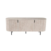 Buffet VAGOS – Coloris rovere chiaro – 4 porte – 200 cm – Grande credenza moderna – Pratico contenitore