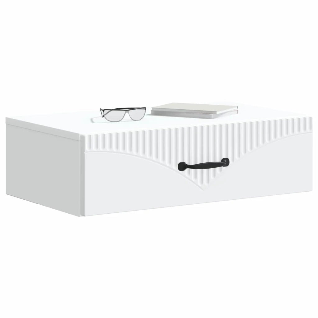 Tavolino da Parete Laterale Bianco 59 x 34,5 x 17 cm 898995
