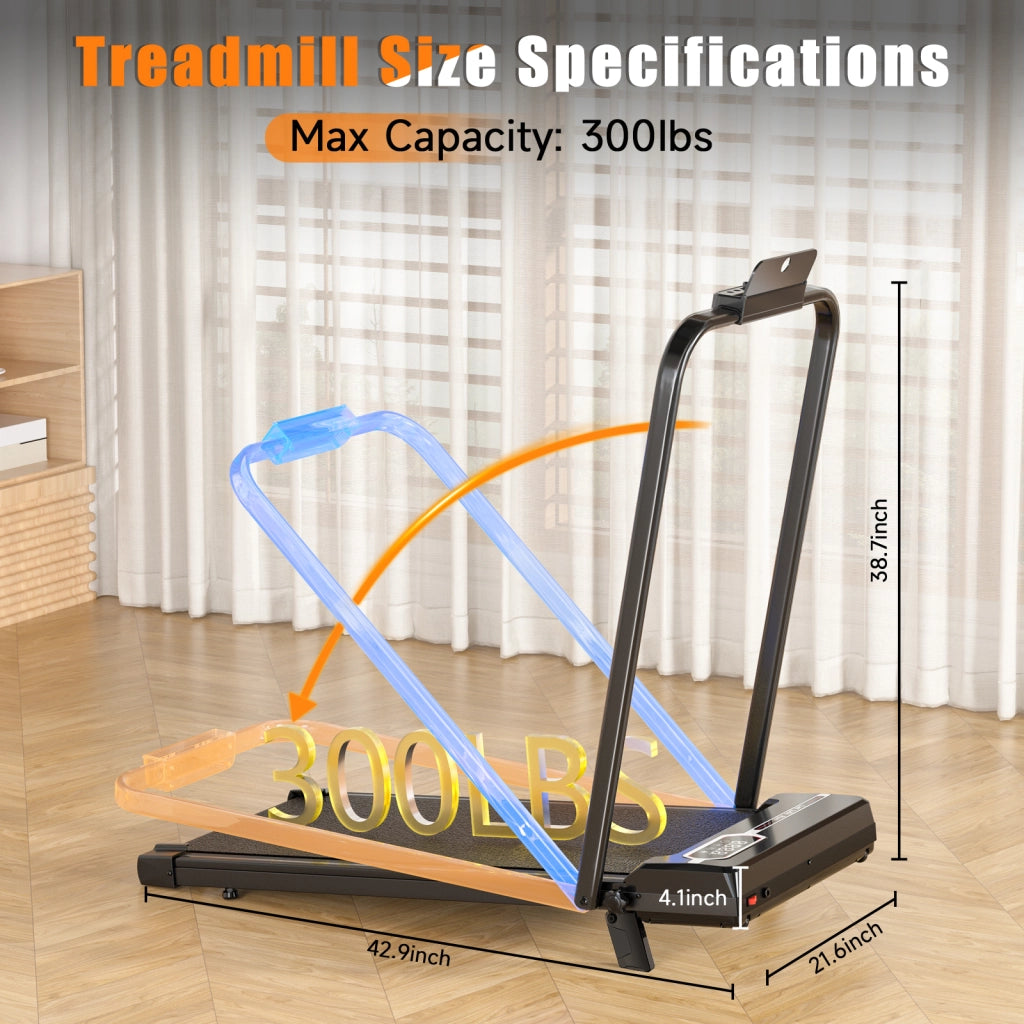 Tapis roulant 3 in 1, tappeto da camminata compatto da 1 a 8 km/h per casa e ufficio con display LED e regolazione dell'inclinazione