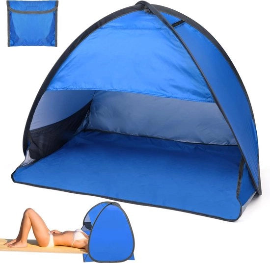 Tenda da spiaggia Portatile Tenda da spiaggia a scomparsa per 1-2 persone Ombrellone per telefono Tasca di stoccaggio Esterno Campeggio Pic nic-Compacto (80 x 50 x 55 cm)