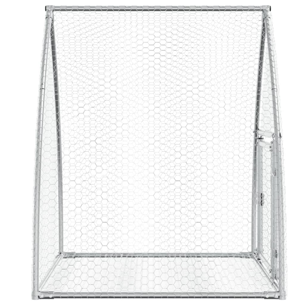 Gabbia per conigli in argento 100 x 105 x 120 cm in acciaio zincato Argento 02_0041695