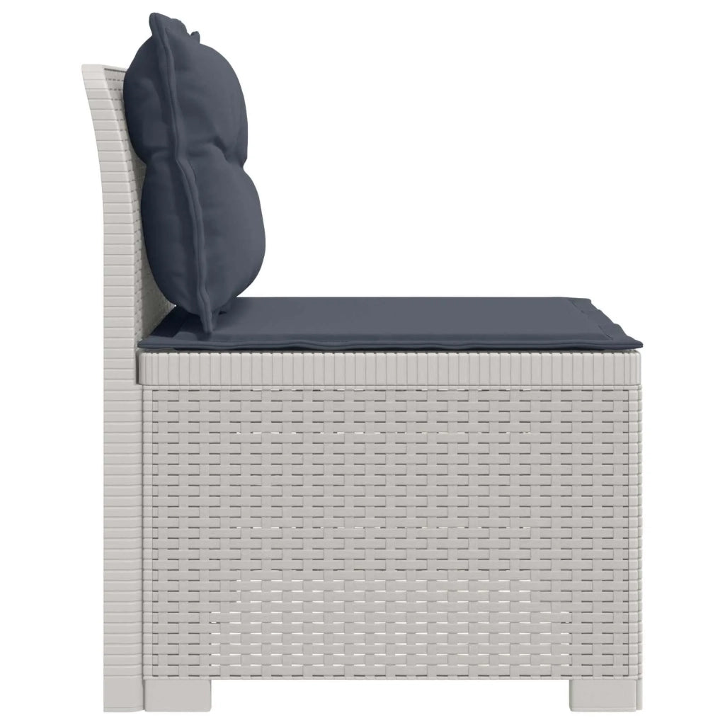 Divano da Giardino a 1 Posto con Cuscini Aspetto Rattan PP 8011807
