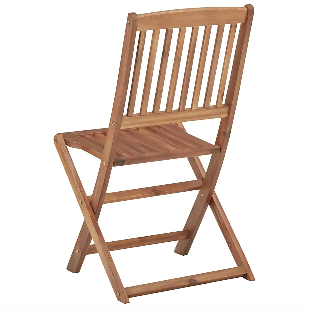 Sedie da Giardino Pieghevoli 6 pz con Cuscini Massello Acacia 3074994