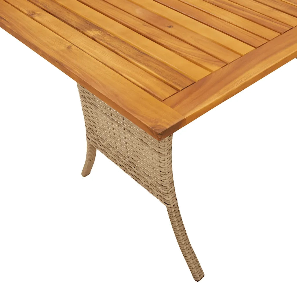 Set Divano da Giardino 6 pz con Cuscini Beige in Polyrattan