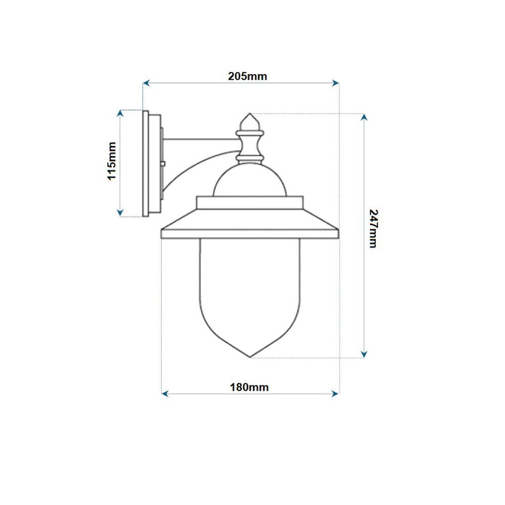 LAMPADA DA PARETE E27 PER ESTERNO IP44 BIANCA APPLIQUE A LANTERNA IN ALLUMINIO E PVC IDEALE PER GIARDINI TERRAZZI E INGRESSI