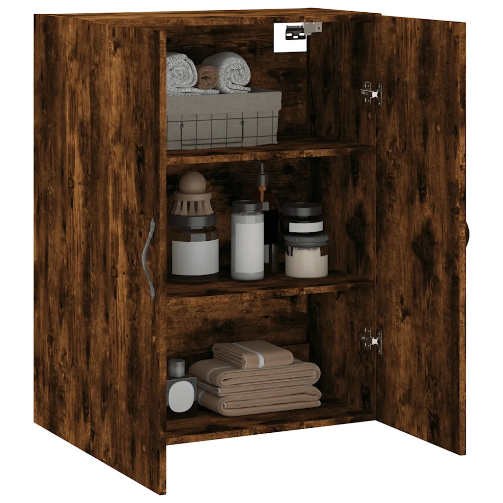 Mobile a Parete Rovere Fumo 69,5x34x90 cm in Legno Multistrato 834983