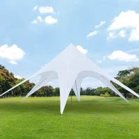 Tenda da Sole Avvolgibile da Esterno Impermeabile in Poliestere, 10 x 10 x 4m, Bianco