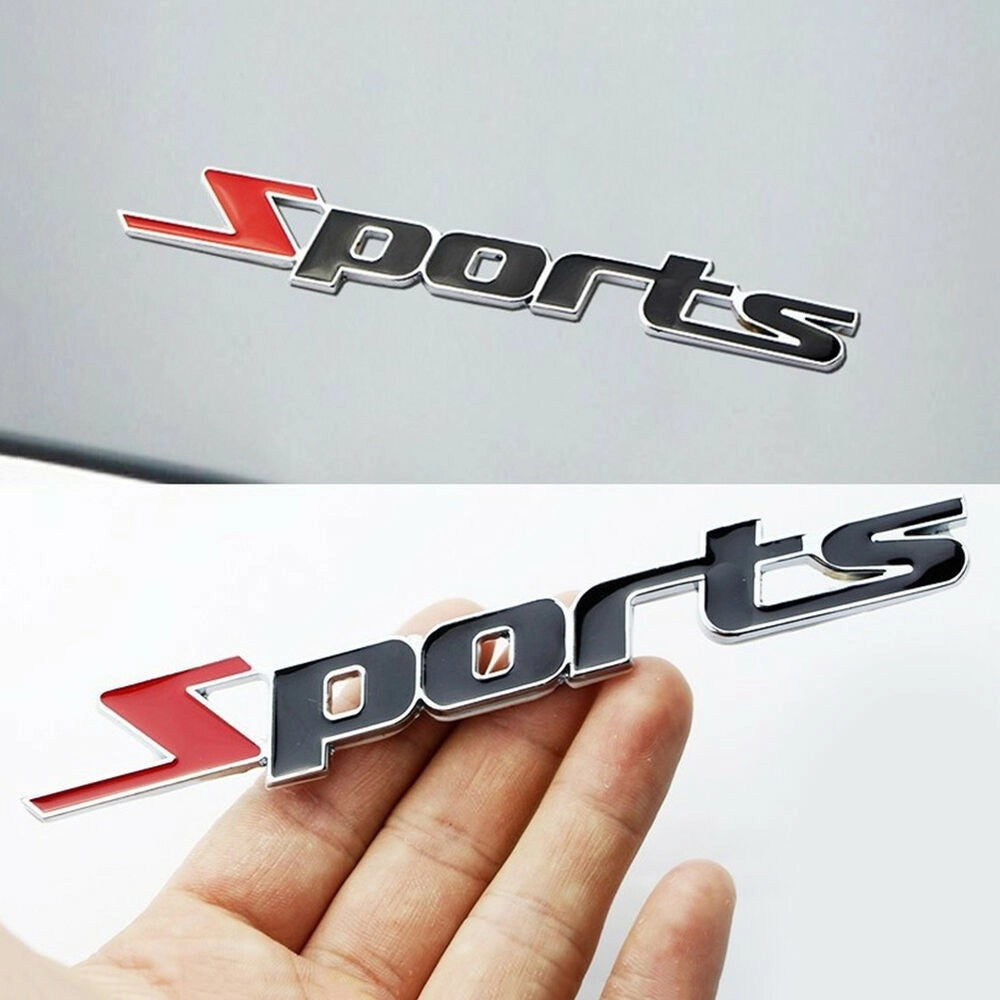 Trade Shop - Adesivo Decorazione 3d In Metallo Cromato Per Auto Figura Stemma Sports Sticker -