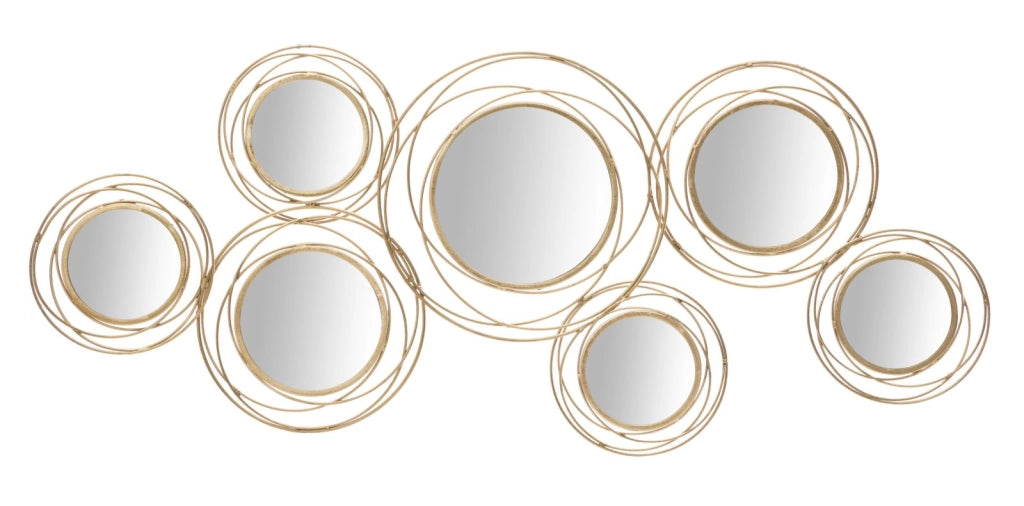 PANNELLO/SPECCHIO GOLD ROUND CM 124,5X4X53,5