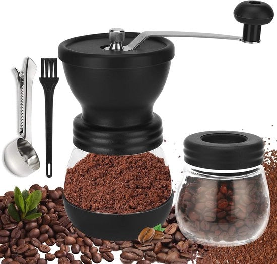 Caffettiera manuale - Grinder ceramico con maniglia regolabile per caffè macinato perfettamente