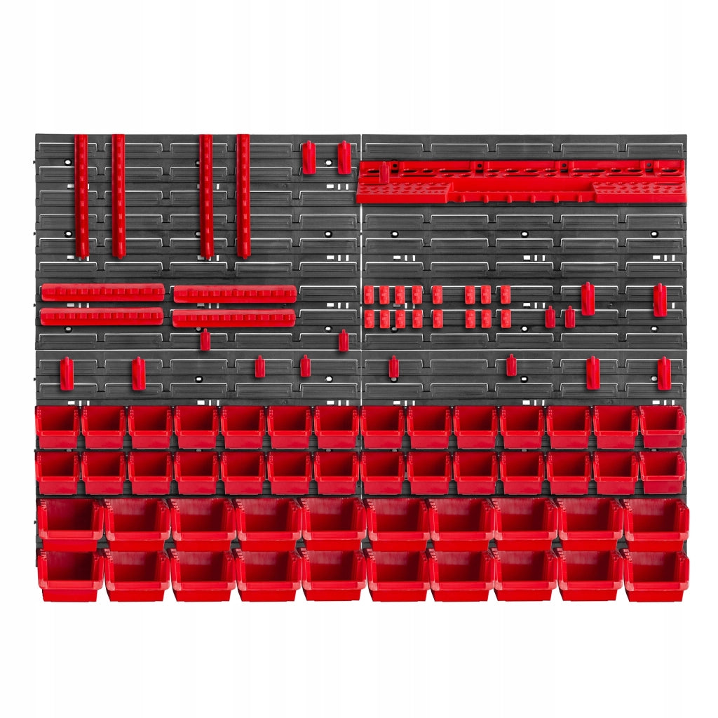 Pannello portautensili KADAX da parete per officina, 116x78 cm, 48 scomparti, 40 supporti, garage.