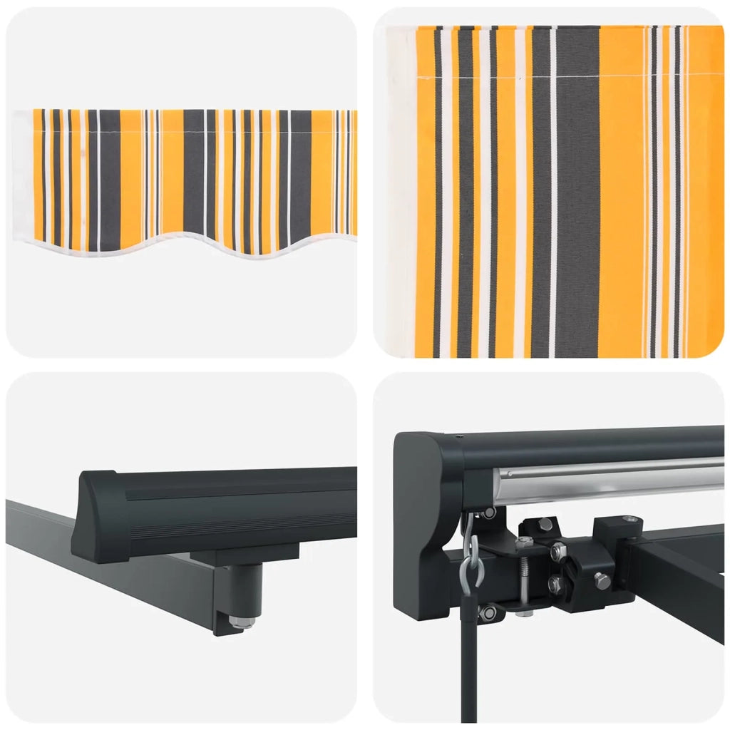 Struttura della tenda-Telaio per tenda da sole Giallo e Grigio 400 ¡Á 300 cm