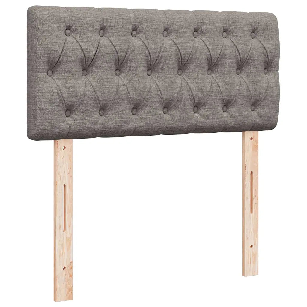 vidaXL Struttura Letto Pouf con Materasso Tortora 90x190 cm in Tessuto