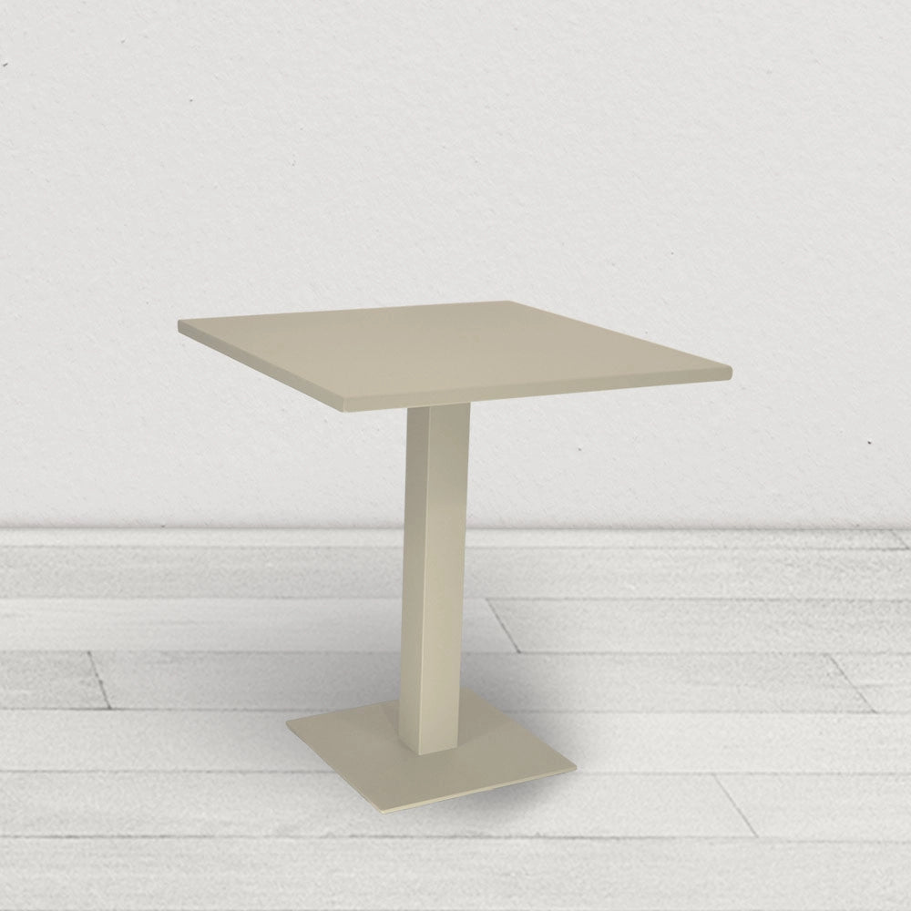 Tavolo da bar beige cm 70 x cm 70 con piano in alluminio verniciato x 3