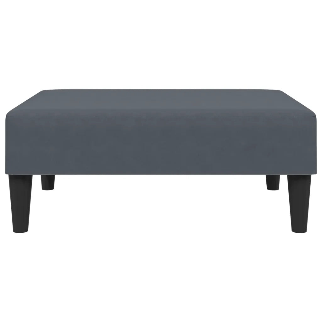 Poggiapiedi Grigio Scuro 77x55x31 cm in Velluto 379558