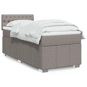 Giroletto a Molle con Materasso-Struttura Letto Tortora 80x200 cm inTessuto 700121