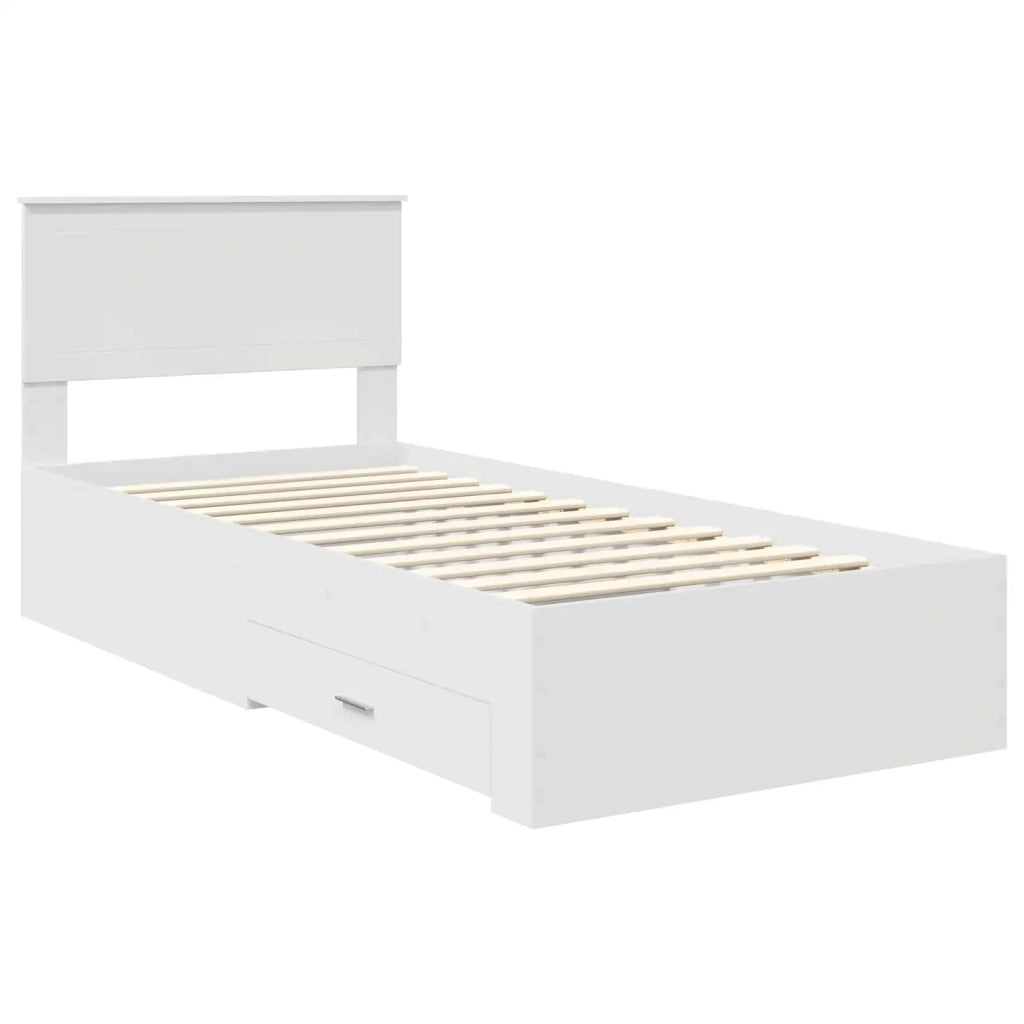 Struttura del letto Bianco 90 x 190 cm Legno multistrato 3410949