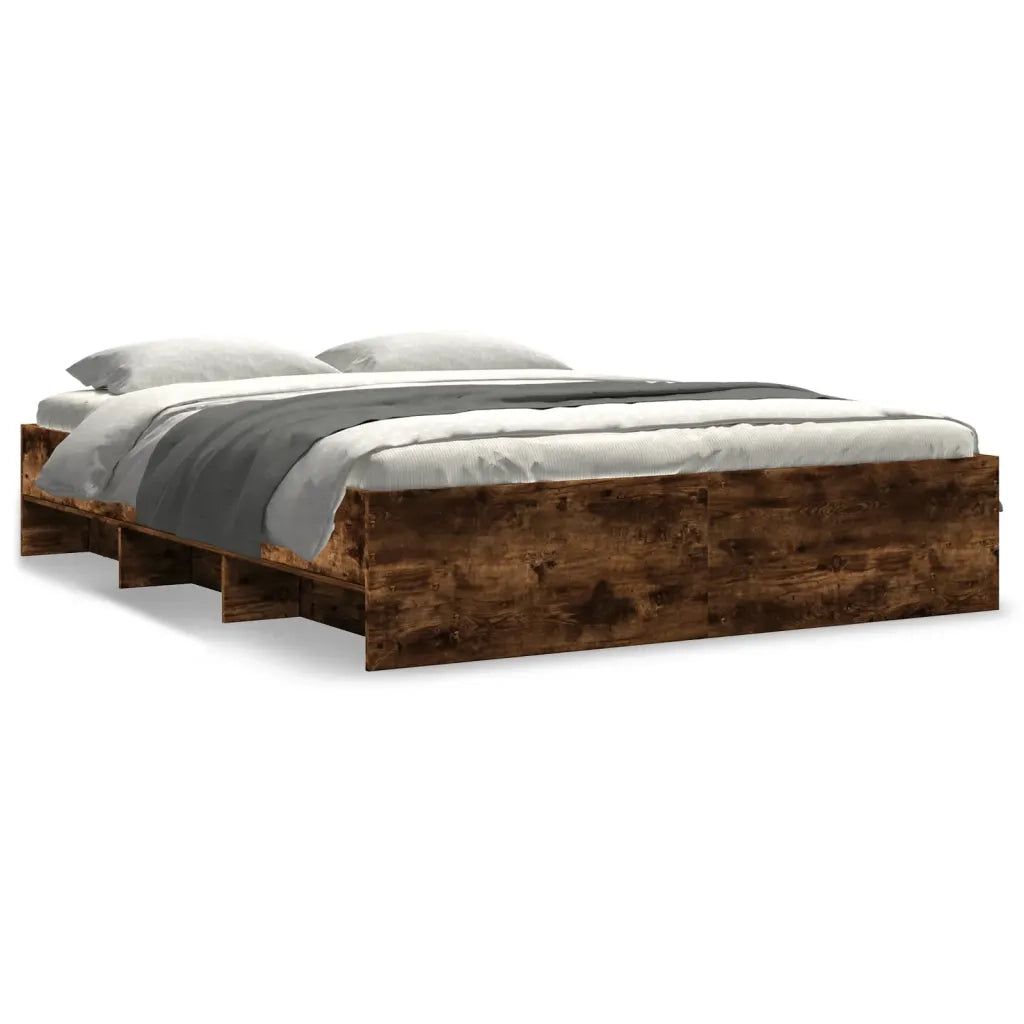 Giroletto senza Materasso Rovere Fumo 160x200 cm in Truciolato 3295643