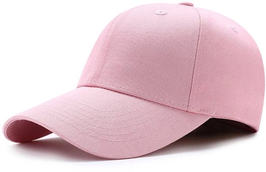 Pet da baseball strutturato con chiusura regolabile - Pet per attività all'aperto con bordatura personalizzabile - rosa