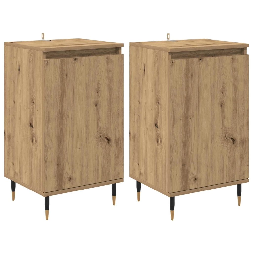 Credenza 2 pz | Madia | Buffet da pranzo | Armadio da pranzo Rovere artigianale 40 x 35 x 70 cm