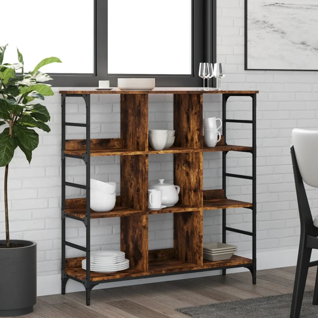 Credenza Rovere Fumo 102x32x103,5 cm in Legno Multistrato 837729