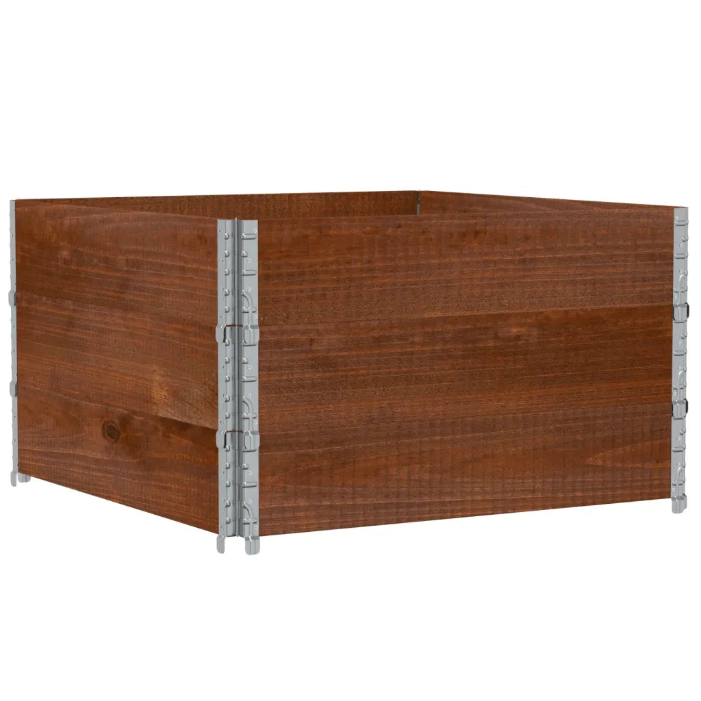 Fioriera | Cassetta per fiori | Vaso da Giardino Marrone 100x100 cm Legno Massello di Pino