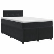 Letto box spring con materasso Nero 120 x 190 cm Velluto 3451639