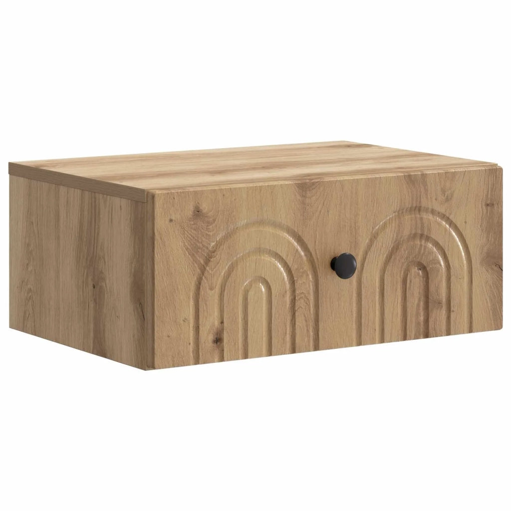 Mobiletto da notte a muro Rovere Artigianale 49 x 34,5 x 20 cm 898123
