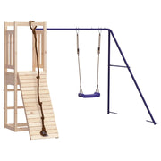 Altalena per parco giochi all'aperto scivolo altalena robusta giochi da giardino 237 x 184 x 169 cm legno di pino massiccio 02_0004815