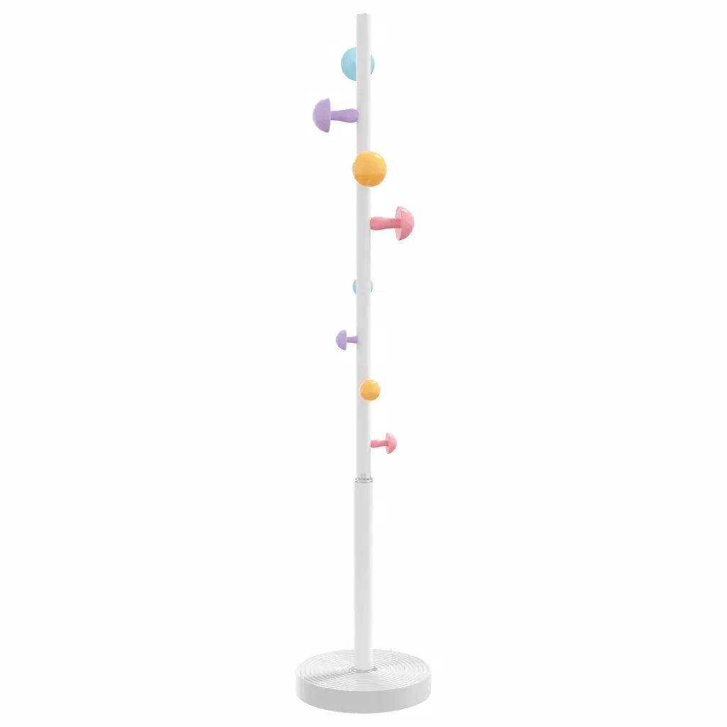 Appendiabiti Bianco 172 cm in Ferro Verniciato a Polvere 377096