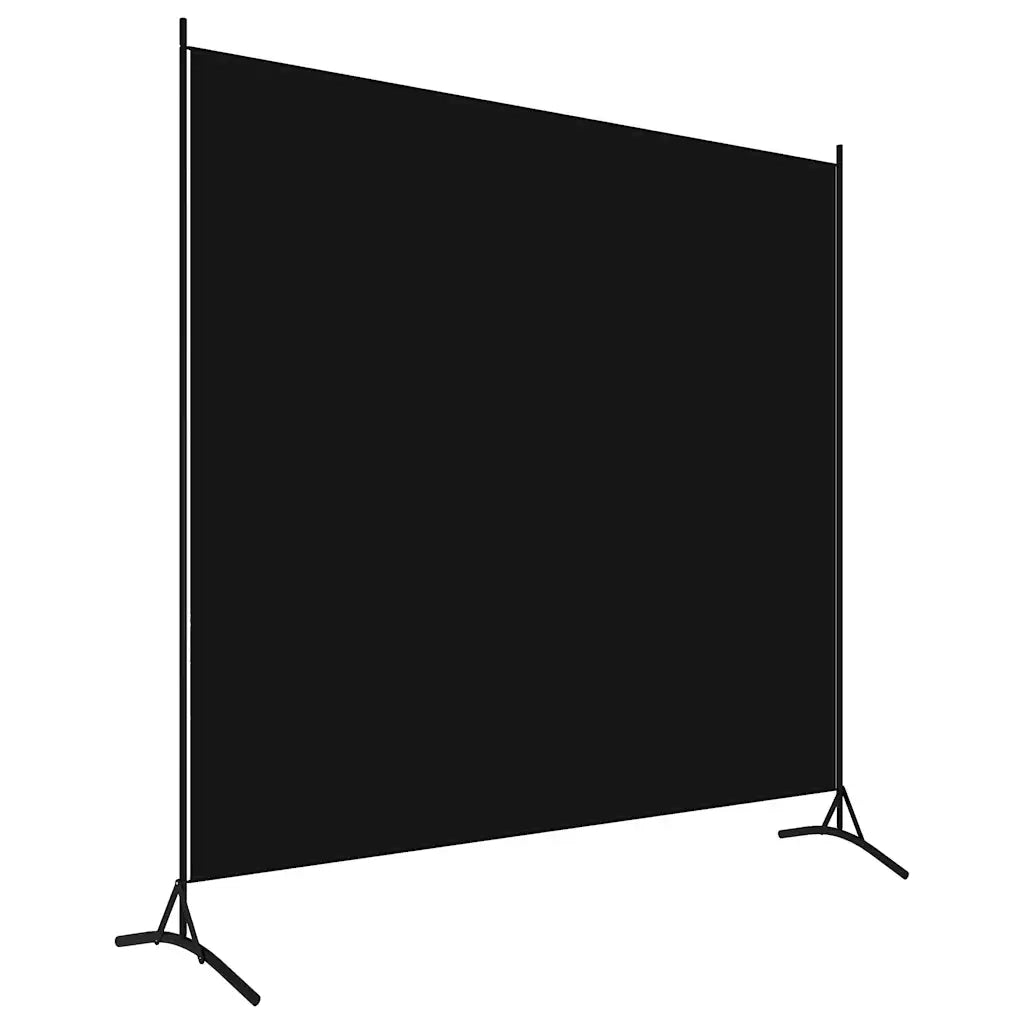 Paravento Nero 175x180 cm in Tessuto 320738