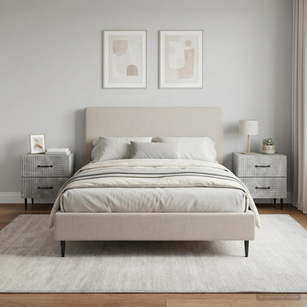 Armadio da Notte 2 pz Grigio Cemento 43 x 34,5 x 47,5 cm 894762