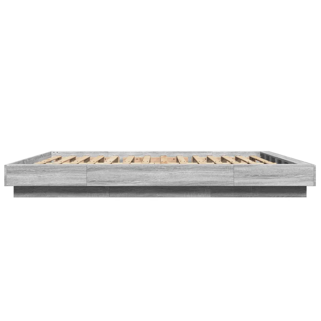 Giroletto Luci LED Grigio Sonoma 150x200 cm Legno Multistrato