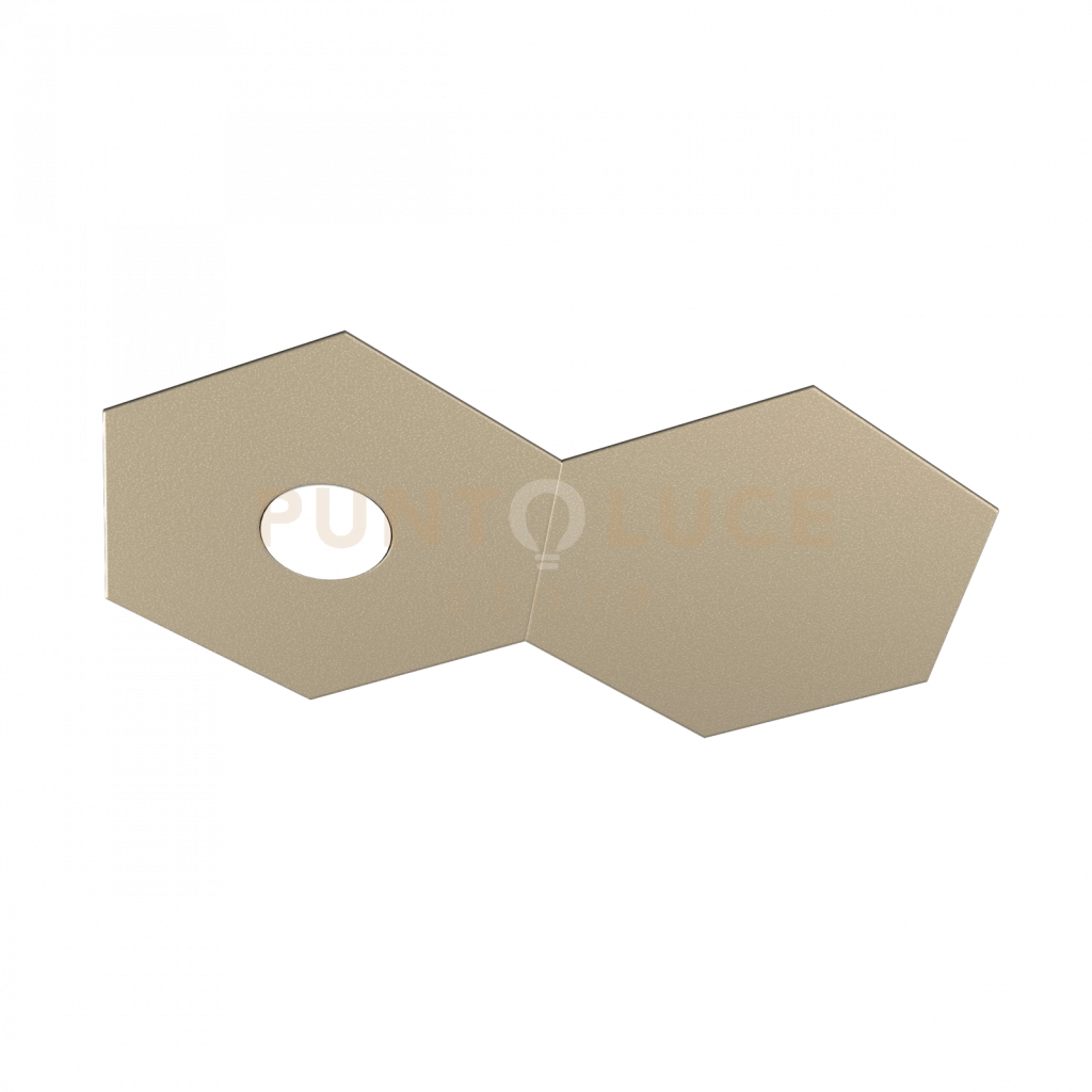 HEXAGON APPLIQUE-PLAFONIERA 1 LUCE + 1 DECORATIVO SABBIA 1142-1L1D-SA