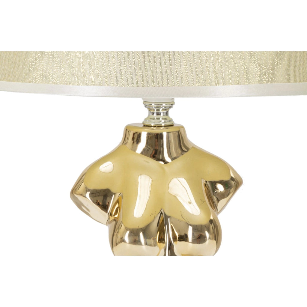 Lampada da Tavolo Donna 1, Oro, Ceramica, 25x25x42,5 cm