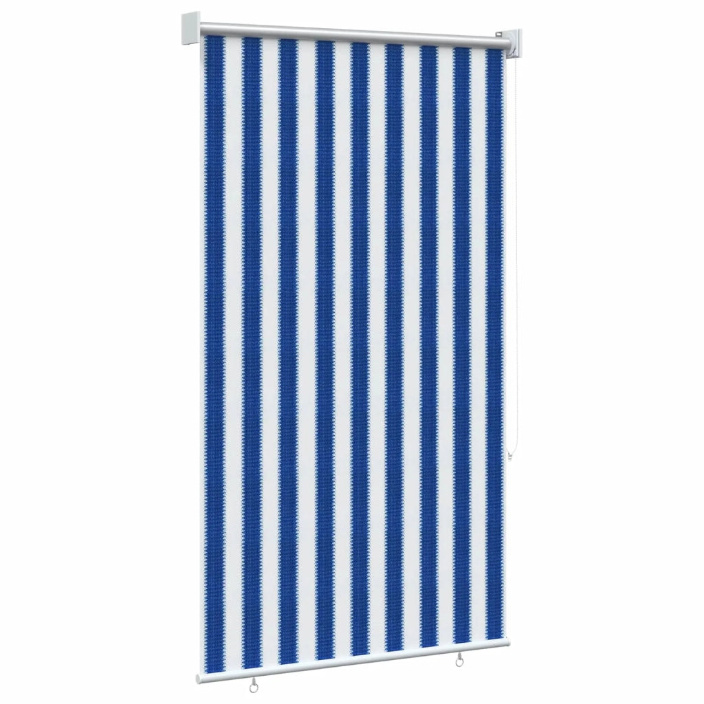 Tenda a Rullo Esterno Blocco UV 90% Strisce Blu e Bianche HDPE 42035962