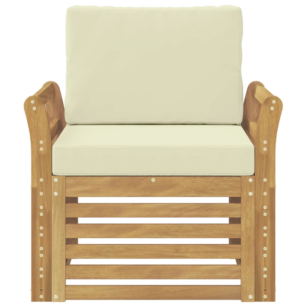 Set di divani da esterno-Sofa da giardino Poliestere Bianco 804813