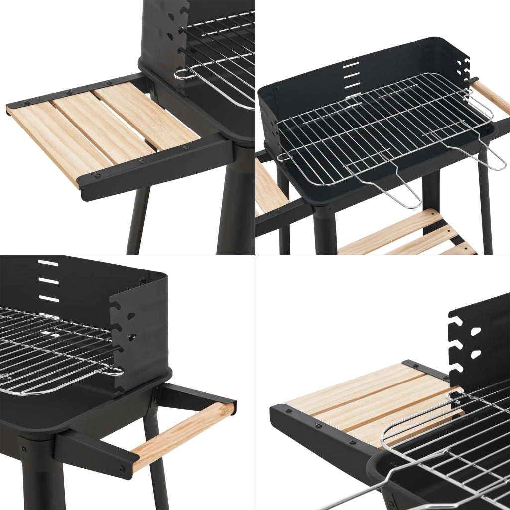 Carrello barbecue 78 x 86 x 30 cm per carbone naturale nero 03_0009210