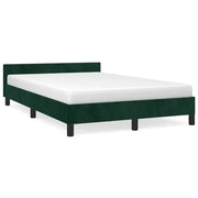 Letto matrimoniale | Letto per adulti | Giroletto senza Materasso Verde Scuro 120x200 cm in Velluto