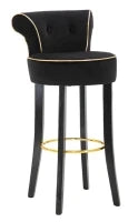 Sgabello Bar Luxy Nero cm 46X48X96