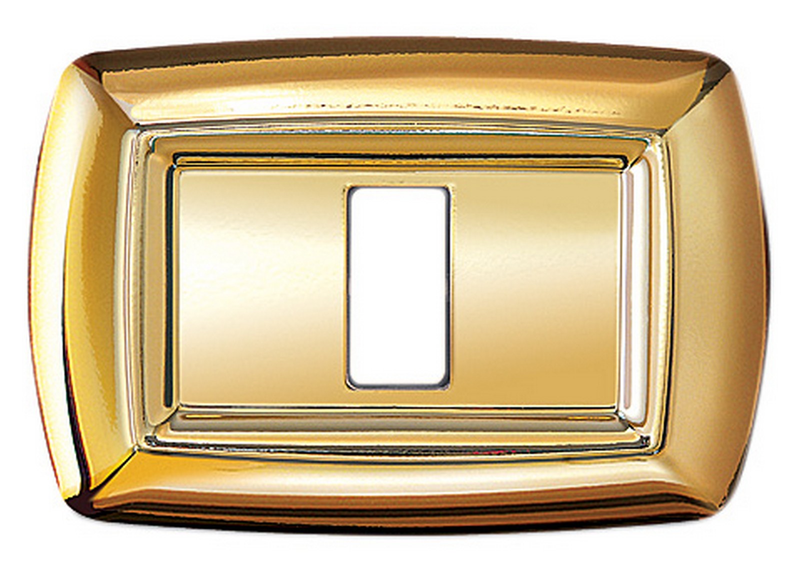 tondo' placca mod.magic termoplastica a 3 posti color oro cod:ferx.17002