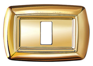tondo' placca mod.magic termoplastica a 3 posti color oro cod:ferx.17002