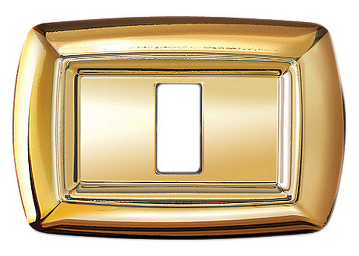 tondo' placca mod.magic termoplastica a 3 posti color oro cod:ferx.17002