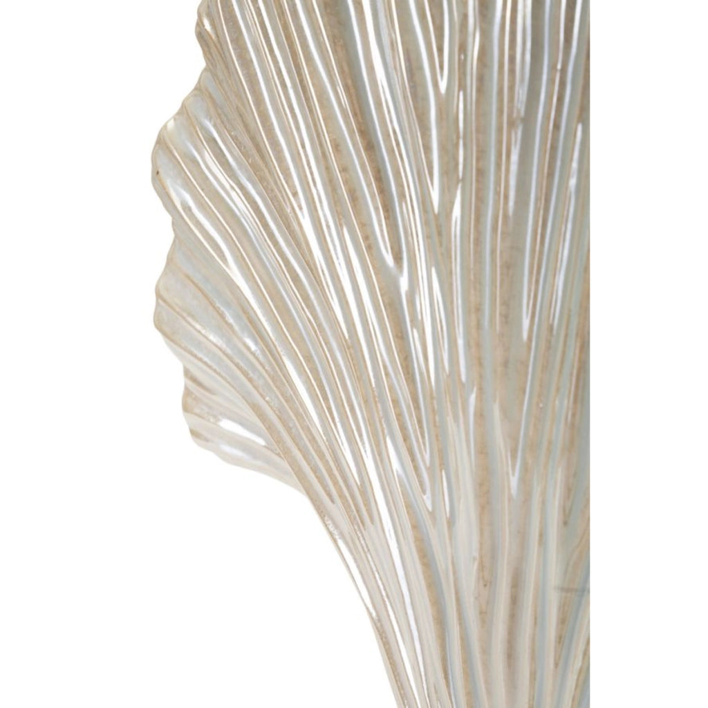 Vaso Decorativo VKH843, Bianco, Ceramica, 35,5x11,5x27 cm