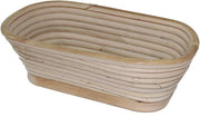 Cesta per la lievitazione del pane in legno con fondo in vimini per 750g di pane