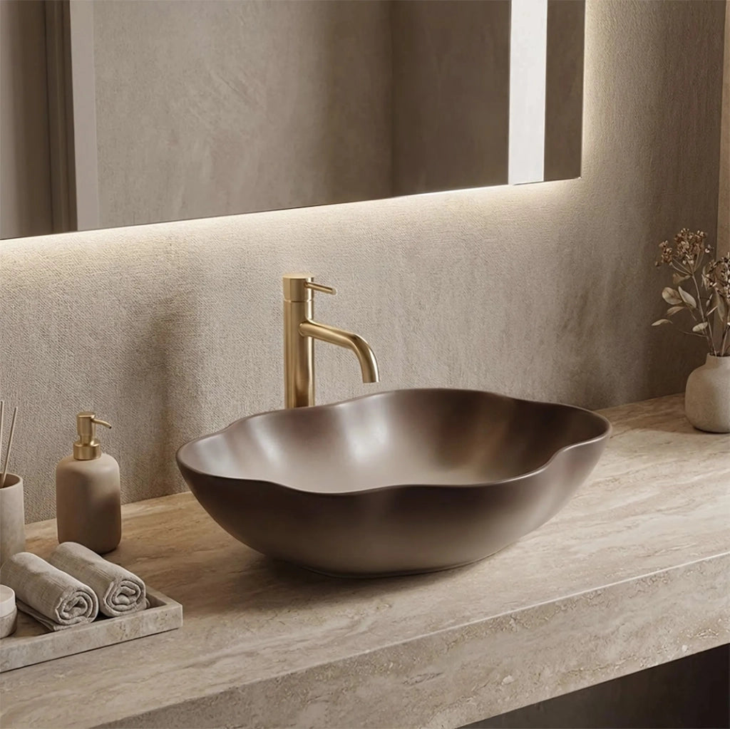 Lavabo Da Appoggio Rea Pearl Ombre