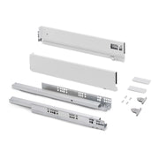Cassetto esterno Vertex con regolazione 3D altezza 93mm, 40kg, profondità 400mm, Acciaio, Verniciato alluminio