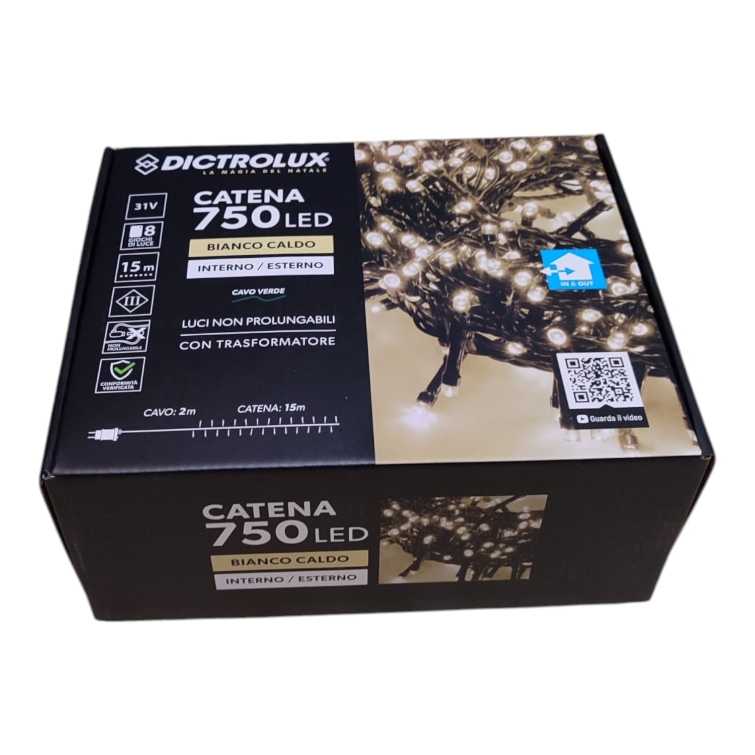 LUCI 750 LED BIANCO CALDO PER ESTERNO