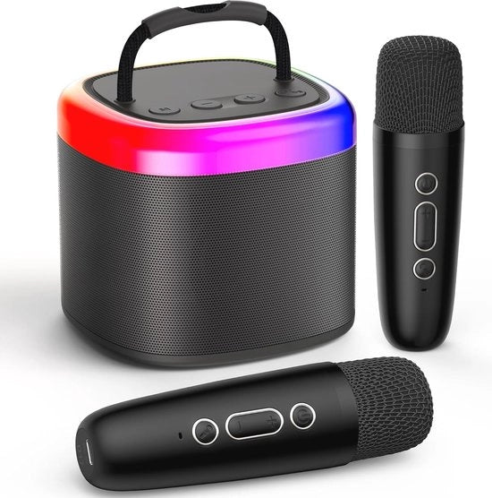 Sistema Karaoke per Bambini e Adulti - Microfoni a Radiofrequenza e Altoparlante Bluetooth per Feste a Casa