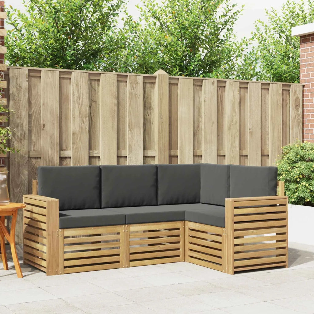 Set divani 4 pcs Bianco e Antracite 191 x 132,5 x 73 cm 3391762